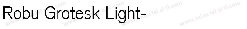 Robu Grotesk Light字体转换